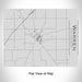 Rendered View of Warren Indiana Map Engraving on 20oz Stainless Steel Insulated Bottle with Bamboo Top