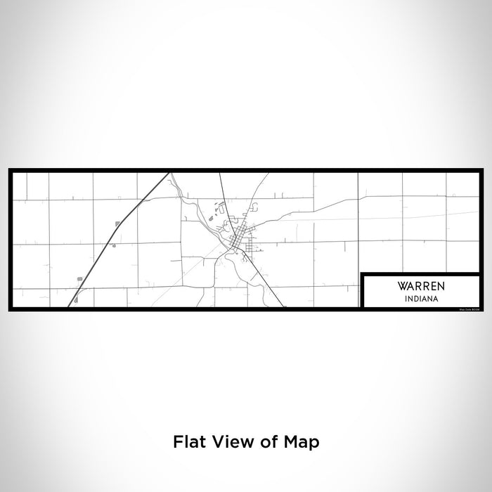 Flat View of Map Custom Warren Indiana Map Enamel Mug in Classic