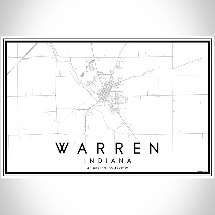 Warn Indiana Warren - Indiana Map Print in Classic — JACE Maps