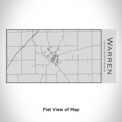 Rendered View of Warren Indiana Map Engraving on 17oz Stainless Steel Insulated Cola Bottle