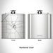 Rendered View of Warren Indiana Map Engraving on 6oz Stainless Steel Flask