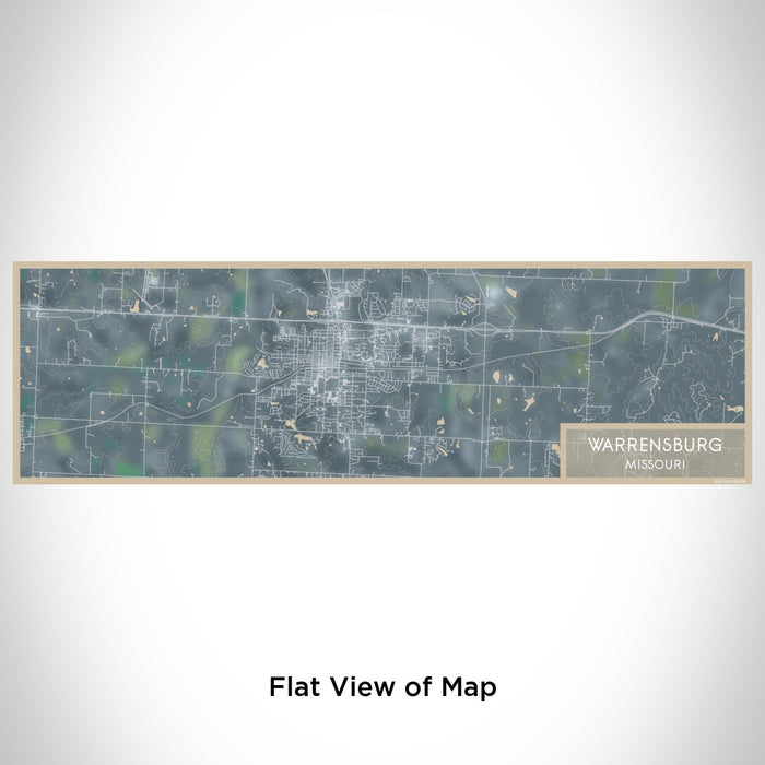 Flat View of Map Custom Warrensburg Missouri Map Enamel Mug in Afternoon