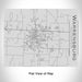 Rendered View of Warrensburg Missouri Map Engraving on 20oz Stainless Steel Insulated Bottle with Bamboo Top