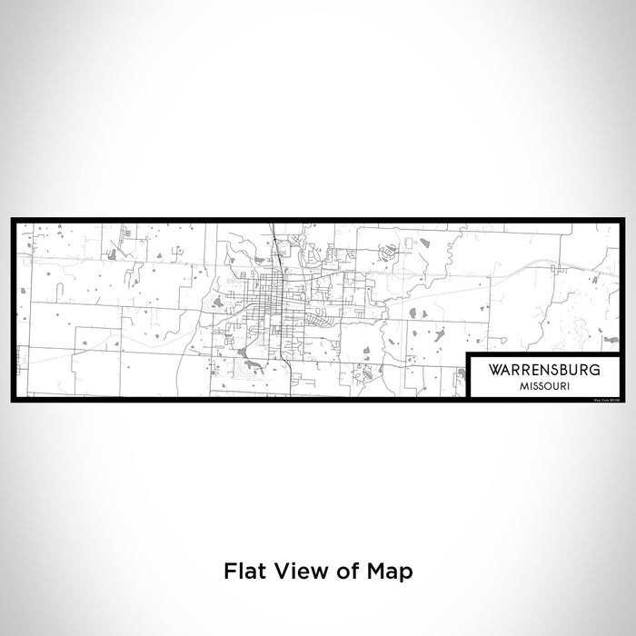 Flat View of Map Custom Warrensburg Missouri Map Enamel Mug in Classic