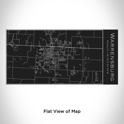 Rendered View of Warrensburg Missouri Map Engraving on 17oz Stainless Steel Insulated Cola Bottle in Black
