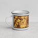 Left View Custom Warrensburg Missouri Map Enamel Mug in Ember