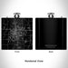 Rendered View of Warrensburg Missouri Map Engraving on 6oz Stainless Steel Flask in Black