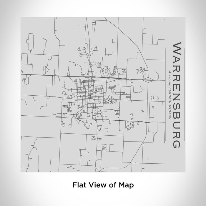 Rendered View of Warrensburg Missouri Map Engraving on 17oz Stainless Steel Insulated Tumbler