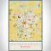 Warrensburg Missouri Map Print Portrait Orientation in Woodblock Style With Shaded Background