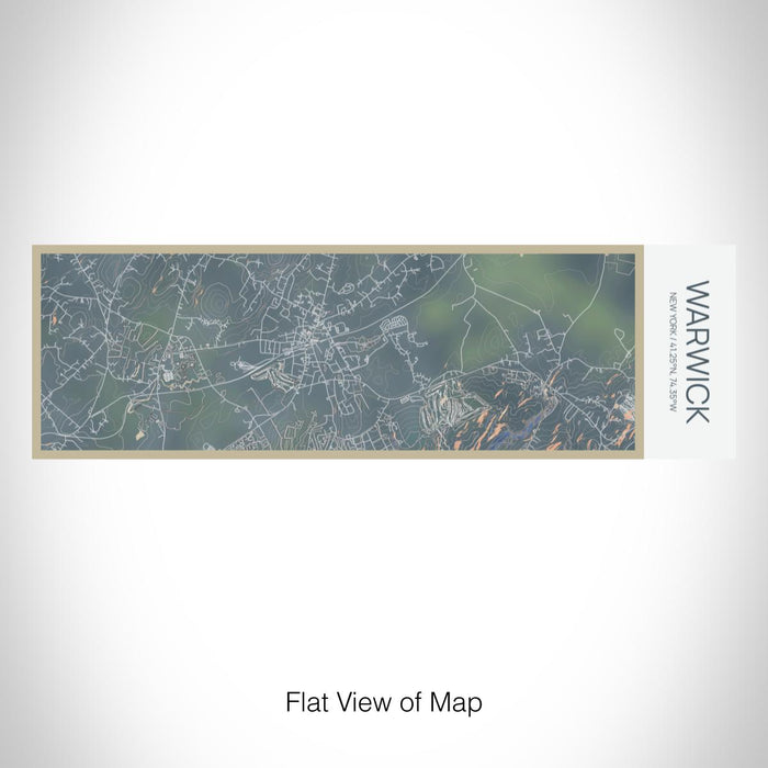 Rendered View of Warwick New York Map on 10oz Stainless Steel Insulated Cup in Afternoon with Sliding Lid