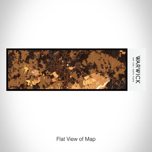 Rendered View of Warwick New York Map on 10oz Stainless Steel Insulated Cup in Ember with Sliding Lid