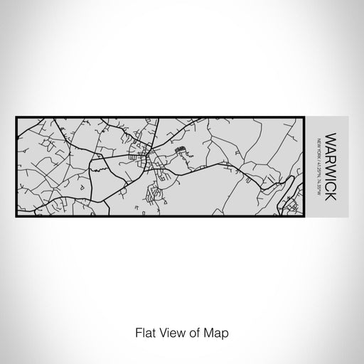 Rendered View of Warwick New York Map on 10oz Stainless Steel Insulated Cup with Sipping Lid