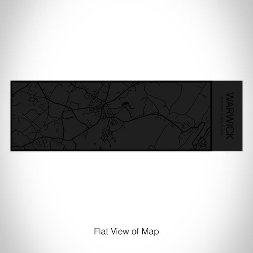 Rendered View of Warwick New York Map on 10oz Stainless Steel Insulated Cup in Matte Black with Sliding Lid