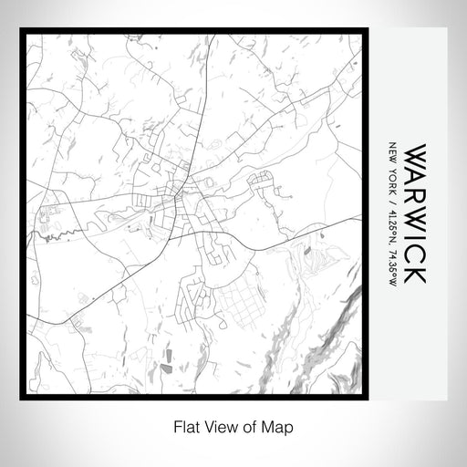 Rendered View of Warwick New York Map on 17oz Stainless Steel Insulated Tumbler in Classic Map Style
