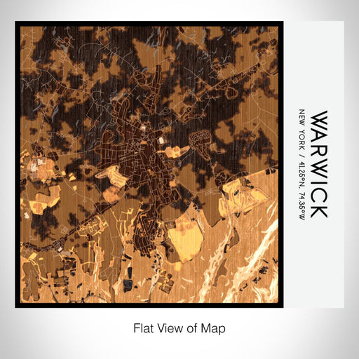 Rendered View of Warwick New York Map on 17oz Stainless Steel Insulated Tumbler in Ember Map Style