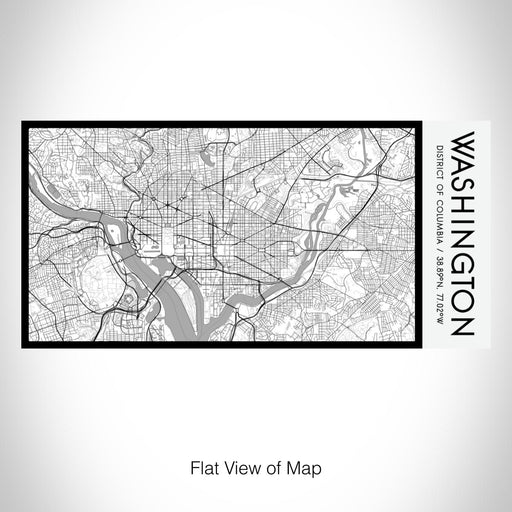 Rendered View of Washington District of Columbia Map on 17oz Stainless Steel Insulated Bottle with printed classic style map
