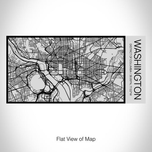 Rendered View of Washington District of Columbia Map on 17oz Stainless Steel Insulated Cola Bottle in Stainless