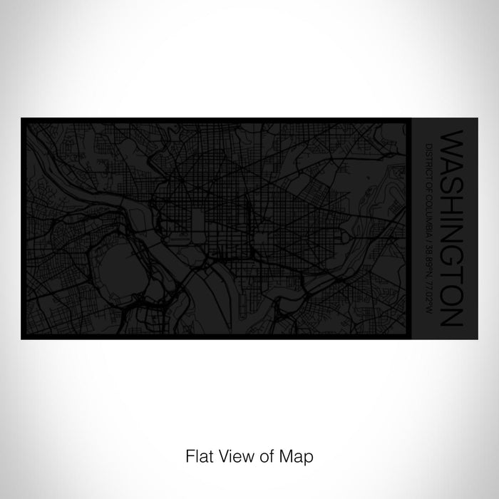 Rendered View of Washington District of Columbia Map on 17oz Stainless Steel Insulated Cola Bottle in Stainless in Matte Black
