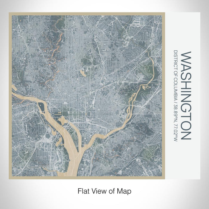 Rendered View of Washington District of Columbia Map on 17oz Stainless Steel Insulated Tumbler in Afternoon Map Style