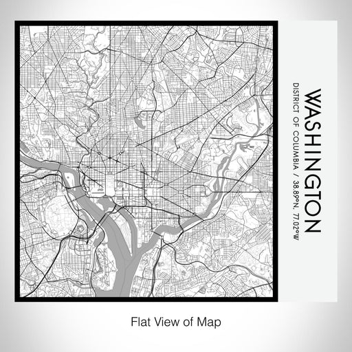 Rendered View of Washington District of Columbia Map on 17oz Stainless Steel Insulated Tumbler in Classic Map Style