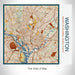 Rendered View of Washington District of Columbia Map on 17oz Stainless Steel Insulated Tumbler in Woodblock Map Style