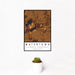 12x18 Watertown South Dakota Map Print Portrait Orientation in Ember Style With Small Cactus Plant in White Planter