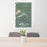 24x36 Watertown South Dakota Map Print Portrait Orientation in Afternoon Style Behind 2 Chairs Table and Potted Plant
