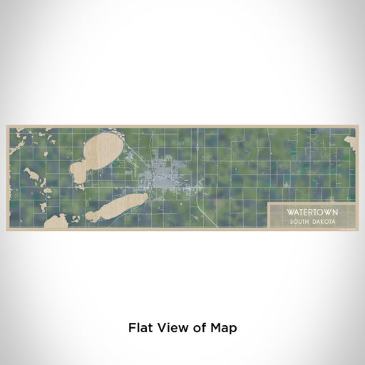 Flat View of Map Custom Watertown South Dakota Map Enamel Mug in Afternoon