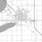 Watertown South Dakota Map Print in Classic Style Zoomed In Close Up Showing Details