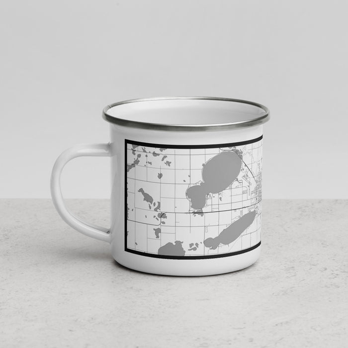 Left View Custom Watertown South Dakota Map Enamel Mug in Classic