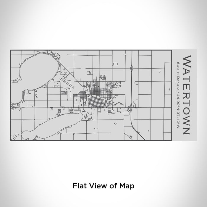 Rendered View of Watertown South Dakota Map Engraving on 17oz Stainless Steel Insulated Cola Bottle