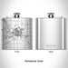 Rendered View of Watertown South Dakota Map Engraving on 6oz Stainless Steel Flask