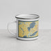 Left View Custom Watertown South Dakota Map Enamel Mug in Woodblock