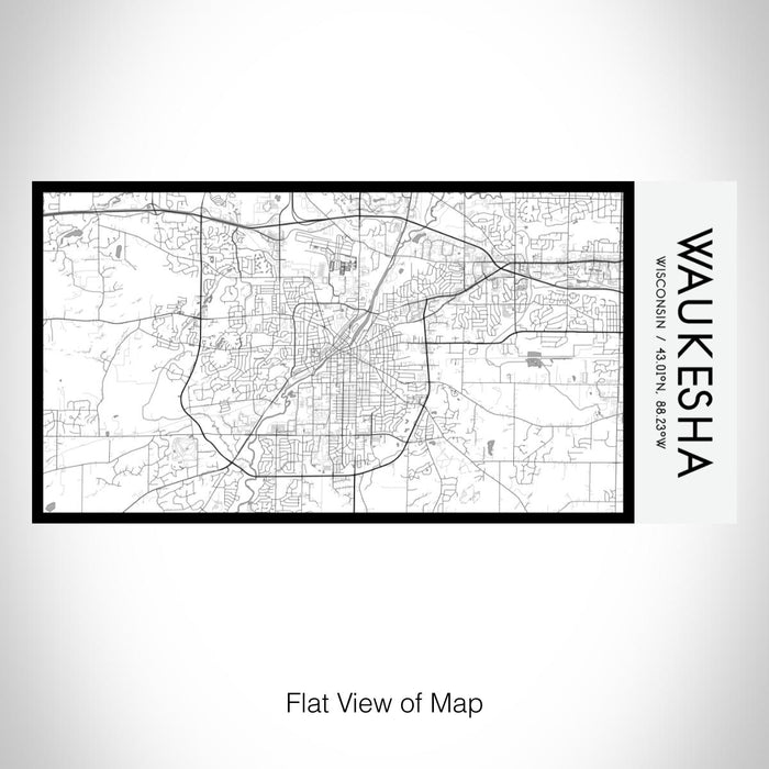 Rendered View of Waukesha Wisconsin Map on 17oz Stainless Steel Insulated Bottle with printed classic style map