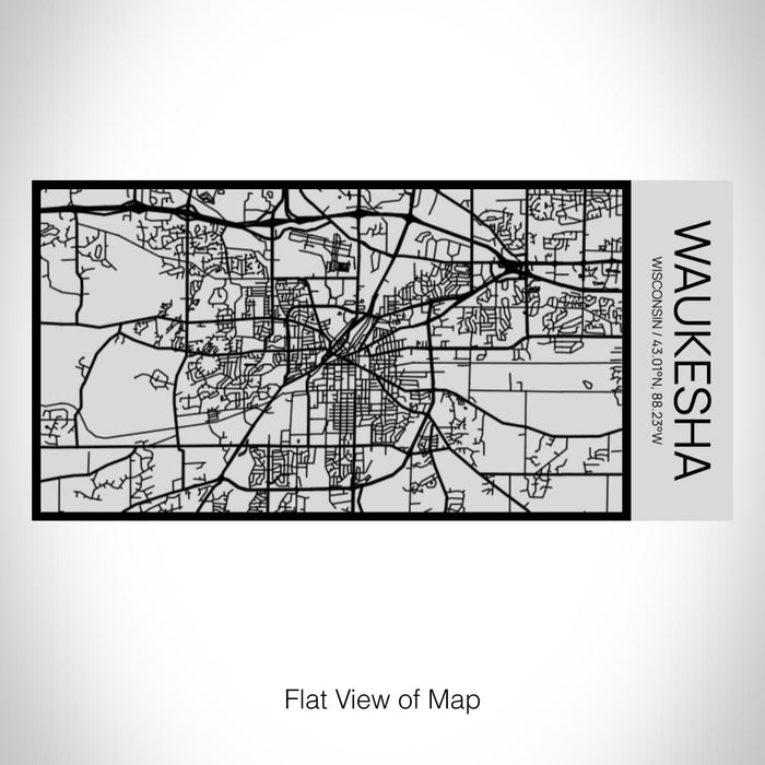 Rendered View of Waukesha Wisconsin Map on 17oz Stainless Steel Insulated Cola Bottle in Stainless