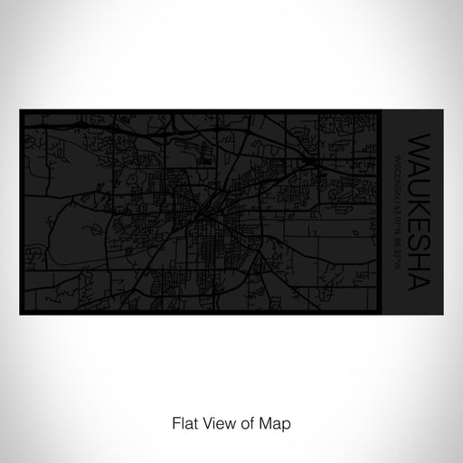 Rendered View of Waukesha Wisconsin Map on 17oz Stainless Steel Insulated Cola Bottle in Stainless in Matte Black