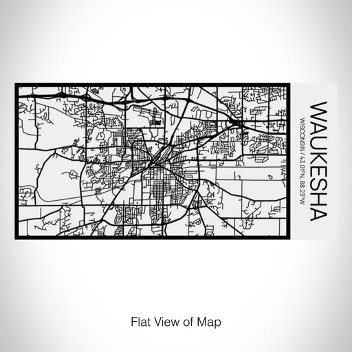 Rendered View of Waukesha Wisconsin Map on 17oz Stainless Steel Insulated Cola Bottle in Stainless in Matte White