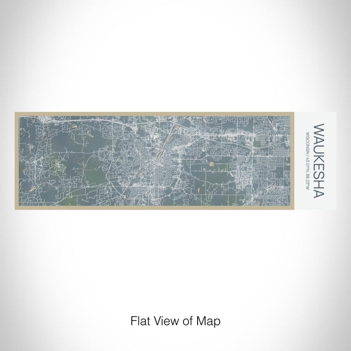 Rendered View of Waukesha Wisconsin Map on 10oz Stainless Steel Insulated Cup in Afternoon with Sliding Lid