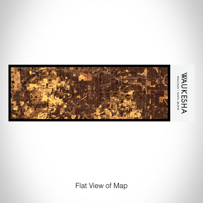 Rendered View of Waukesha Wisconsin Map on 10oz Stainless Steel Insulated Cup in Ember with Sliding Lid