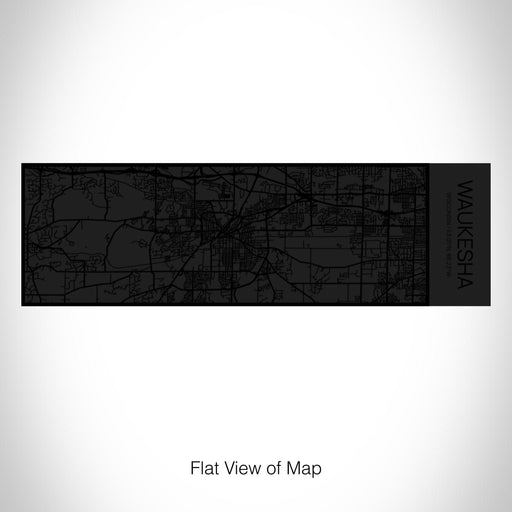 Rendered View of Waukesha Wisconsin Map on 10oz Stainless Steel Insulated Cup in Matte Black with Sliding Lid