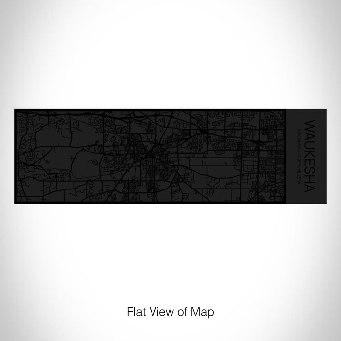 Rendered View of Waukesha Wisconsin Map on 10oz Stainless Steel Insulated Cup in Matte Black with Sliding Lid