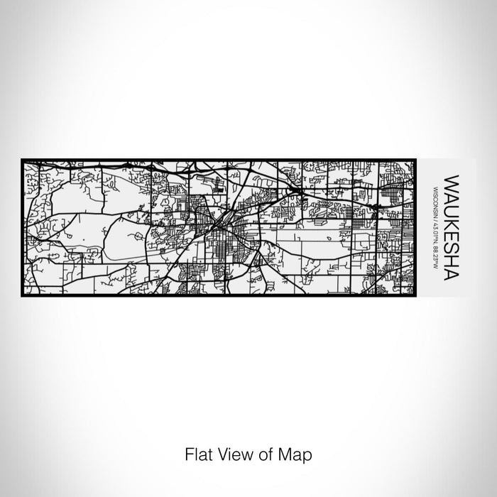 Rendered View of Waukesha Wisconsin Map on 10oz Stainless Steel Insulated Cup in Matte White with Sliding Lid
