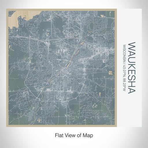Rendered View of Waukesha Wisconsin Map on 17oz Stainless Steel Insulated Tumbler in Afternoon Map Style
