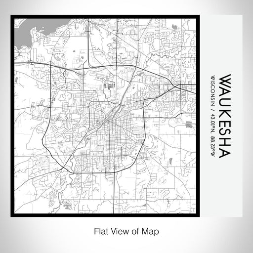 Rendered View of Waukesha Wisconsin Map on 17oz Stainless Steel Insulated Tumbler in Classic Map Style