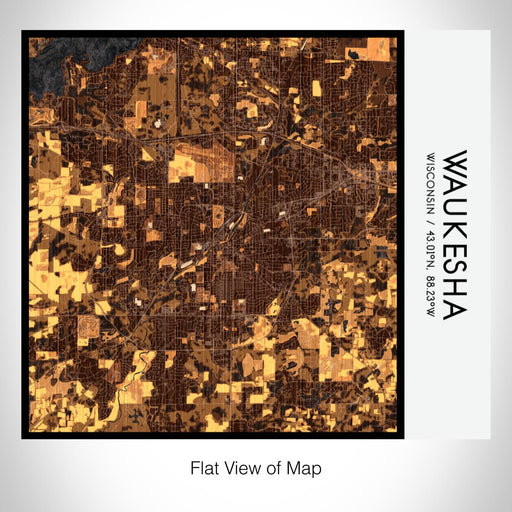 Rendered View of Waukesha Wisconsin Map on 17oz Stainless Steel Insulated Tumbler in Ember Map Style