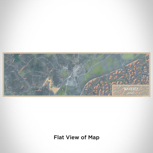 Flat View of Map Custom Waverly Ohio Map Enamel Mug in Afternoon