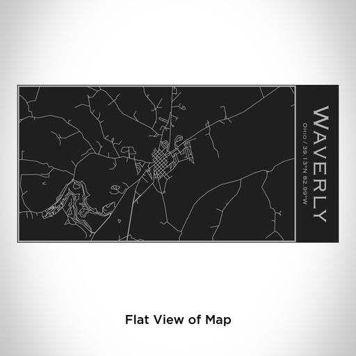 Rendered View of Waverly Ohio Map Engraving on 17oz Stainless Steel Insulated Cola Bottle in Black