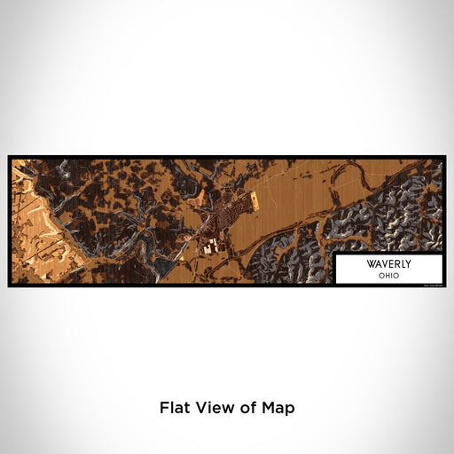 Flat View of Map Custom Waverly Ohio Map Enamel Mug in Ember