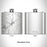 Rendered View of Waverly Ohio Map Engraving on 6oz Stainless Steel Flask