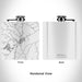 Rendered View of Waverly Ohio Map Engraving on 6oz Stainless Steel Flask in White